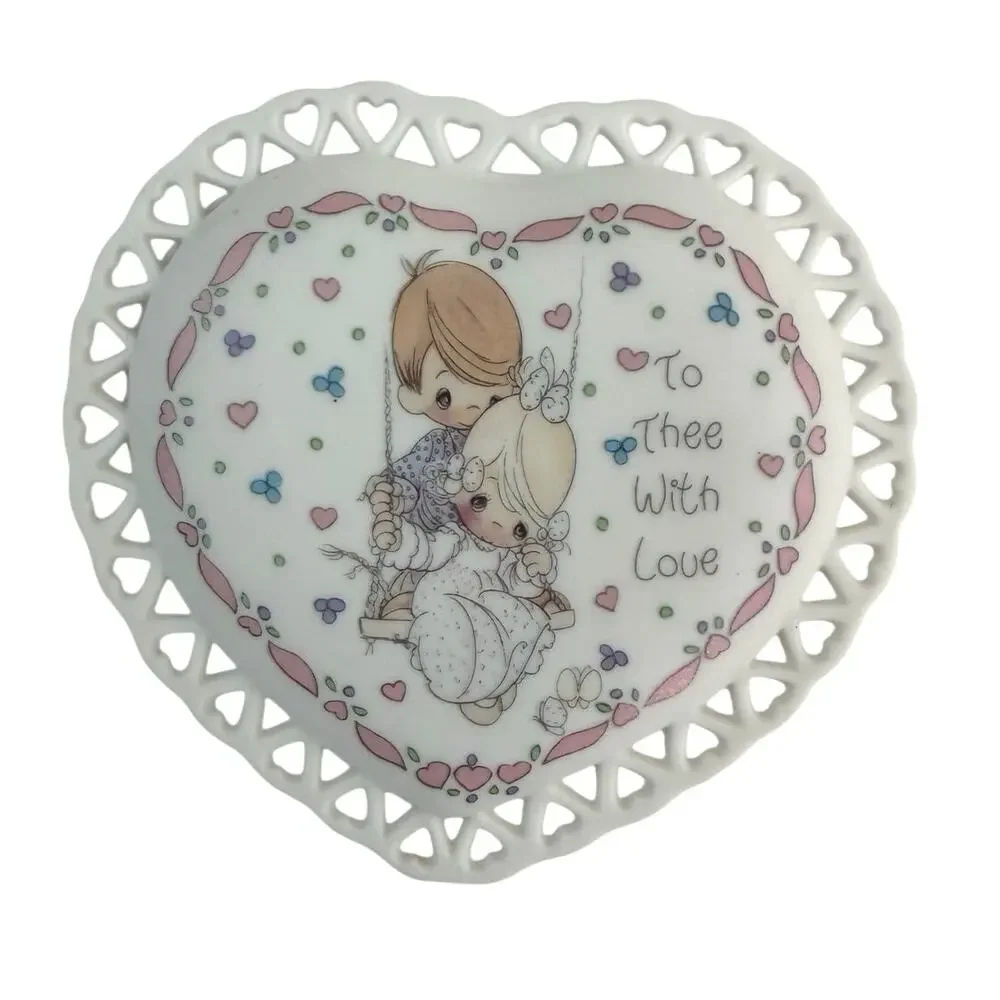 Enesco Precious Moment bundle of 4 (2 trinket boxes, 1 pendant, 1 mini vase